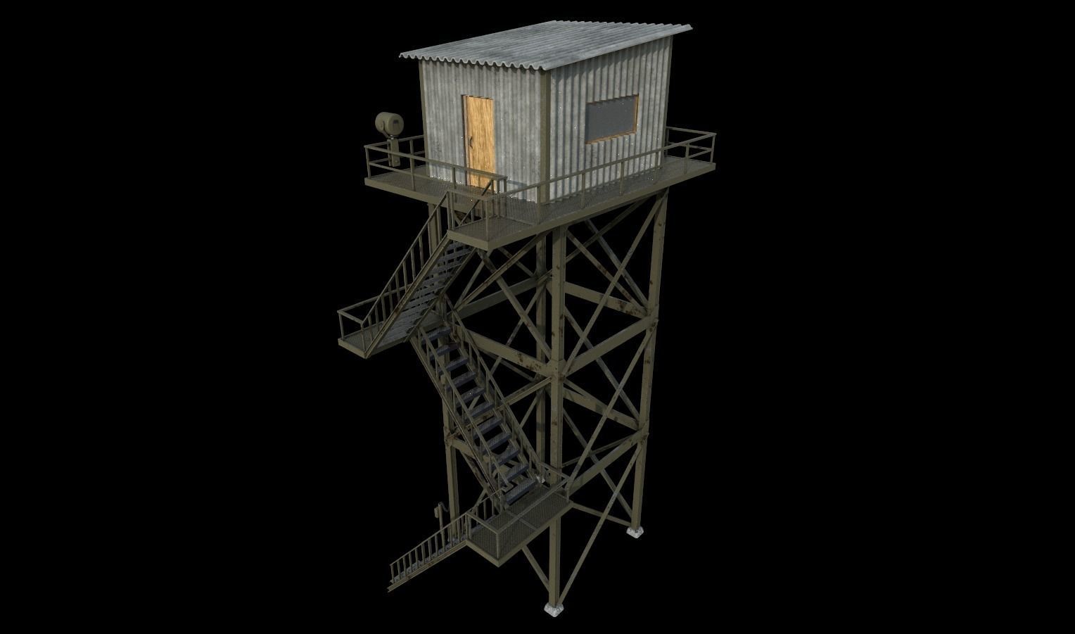 Military Outpost Pack  Low-poly 3D model_9
