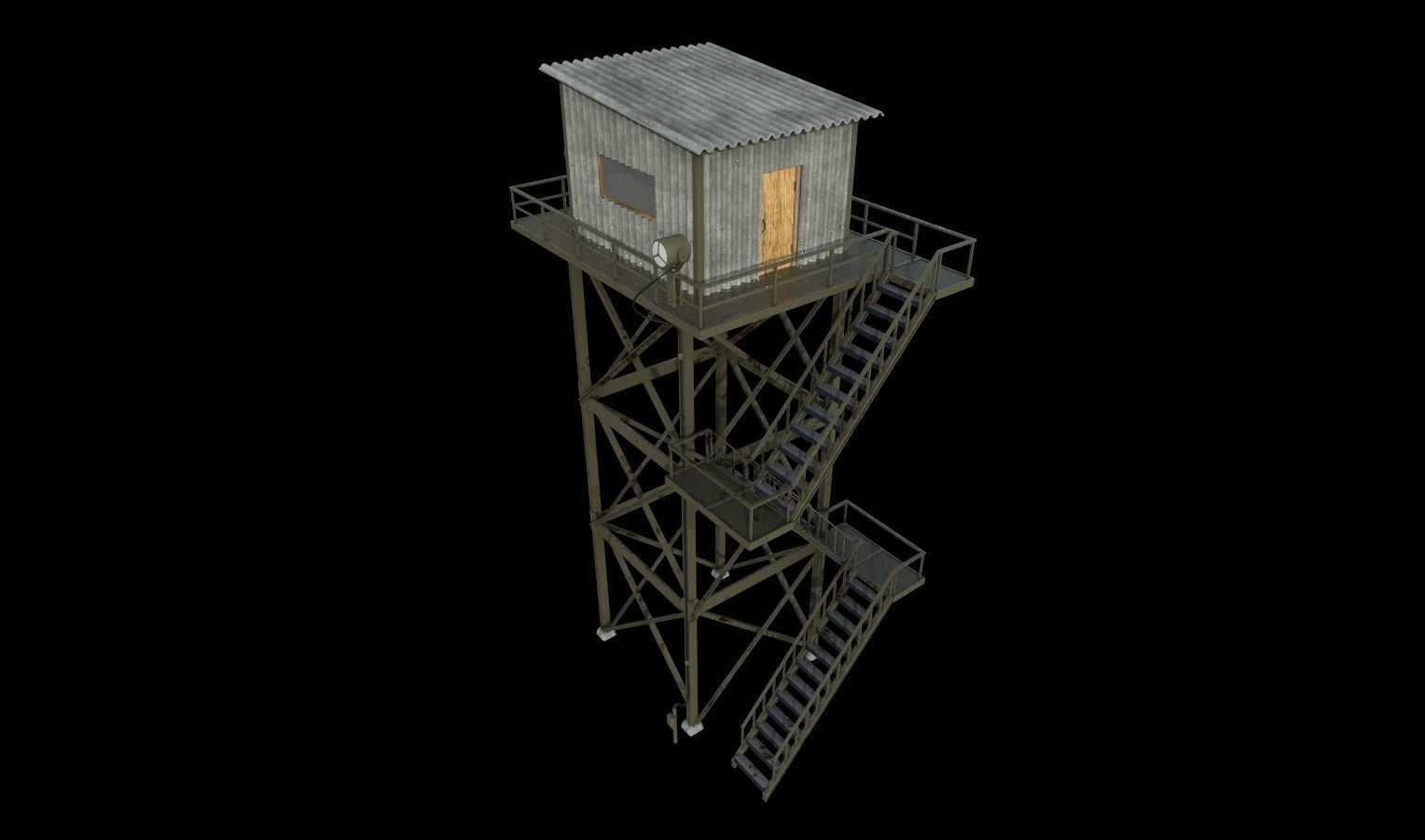 Military Outpost Pack  Low-poly 3D model_8