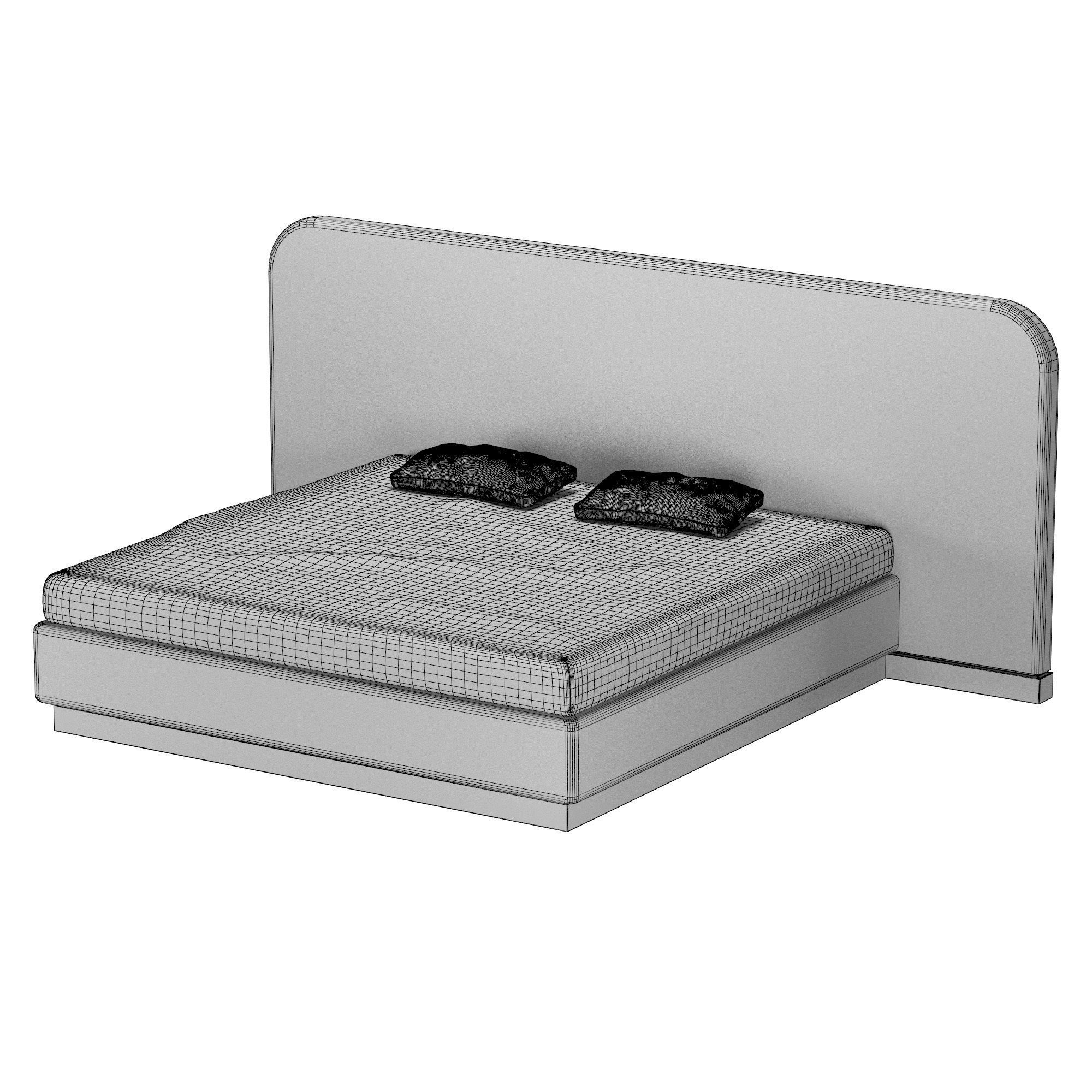 King Bed 3D model_4