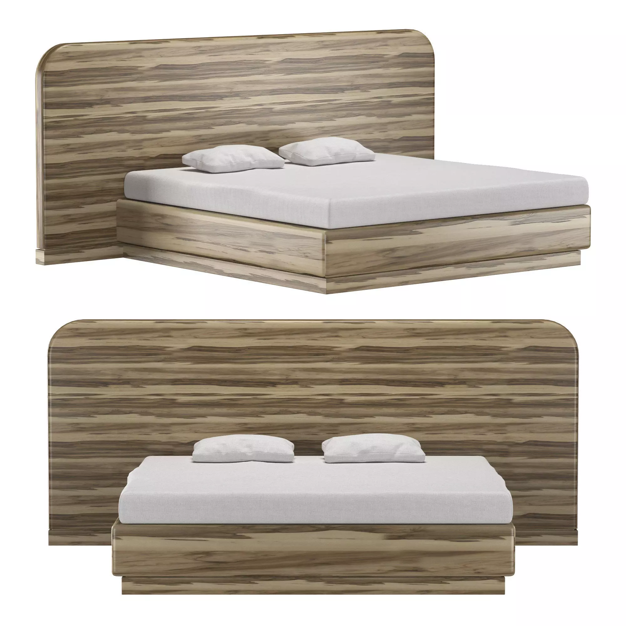 King Bed 3D model_0