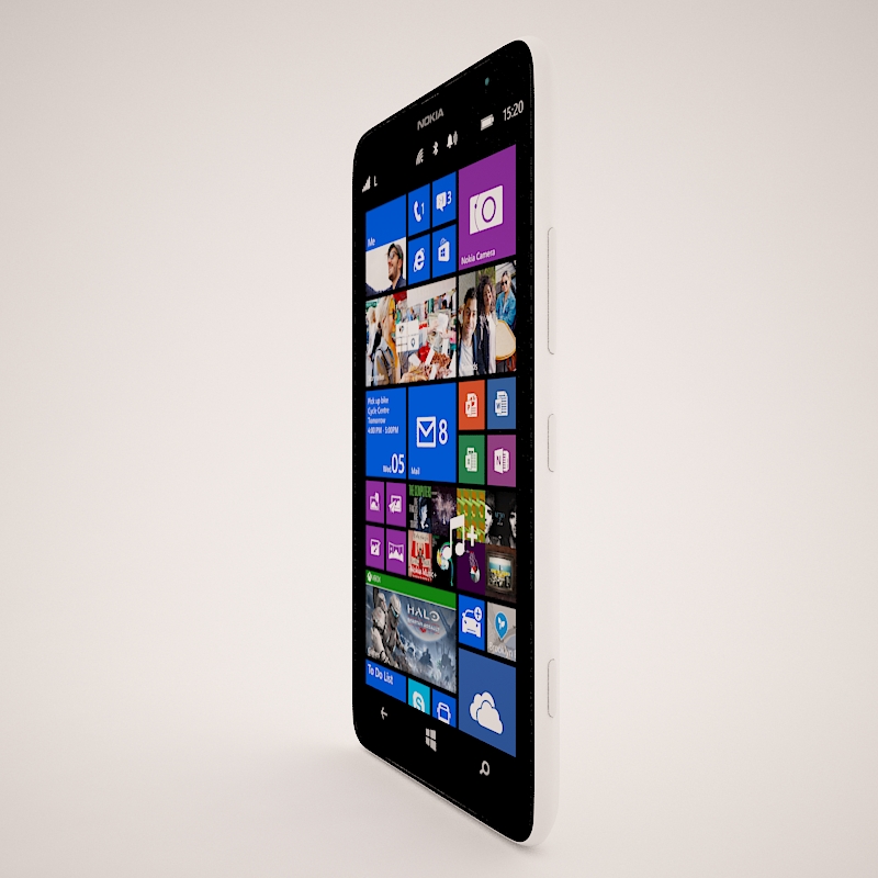 Nokia Lumia 1320 White 3D model_3