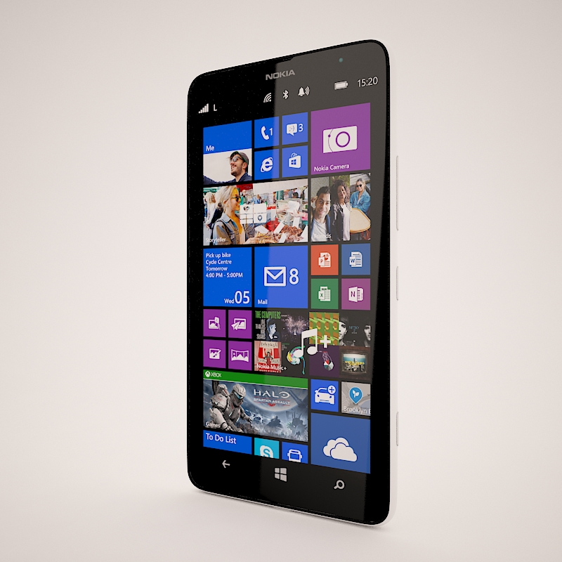 Nokia Lumia 1320 White 3D model_2
