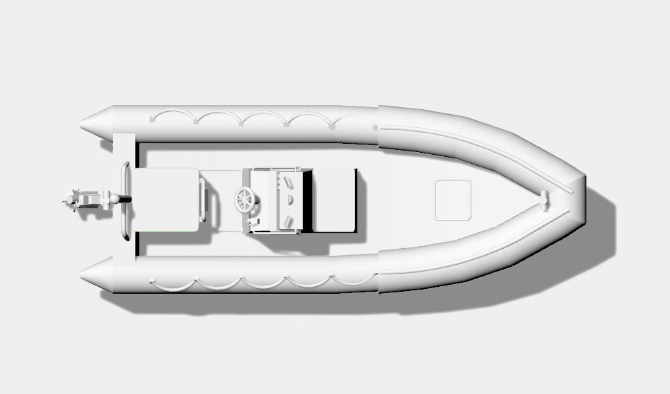 RHIB - Rigid Hull Inflatable Boat- 23 foot - Standard Navy 3D print model_2