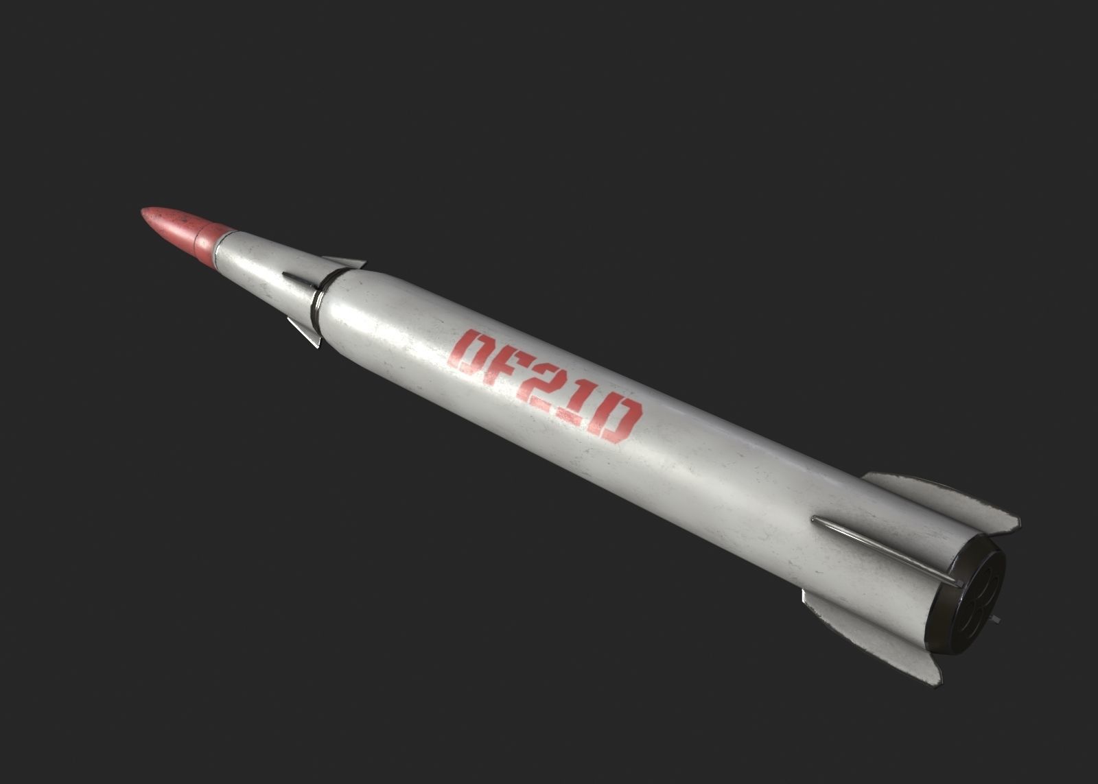 4 coatings of DF-21D CSS5D DF21D ballistic missile launcher Low-poly 3D model_16