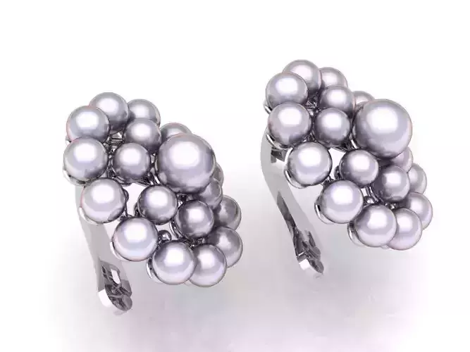 Pearl Clip On Earring 0170 3D print model