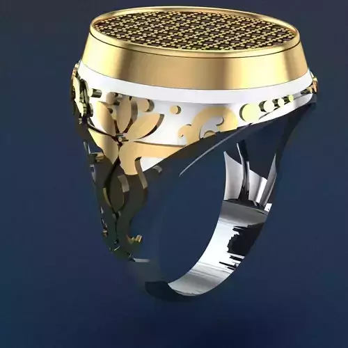 Small Gem Signet Ring