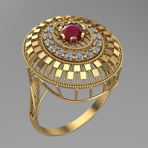 Block Line Ring 3D print model