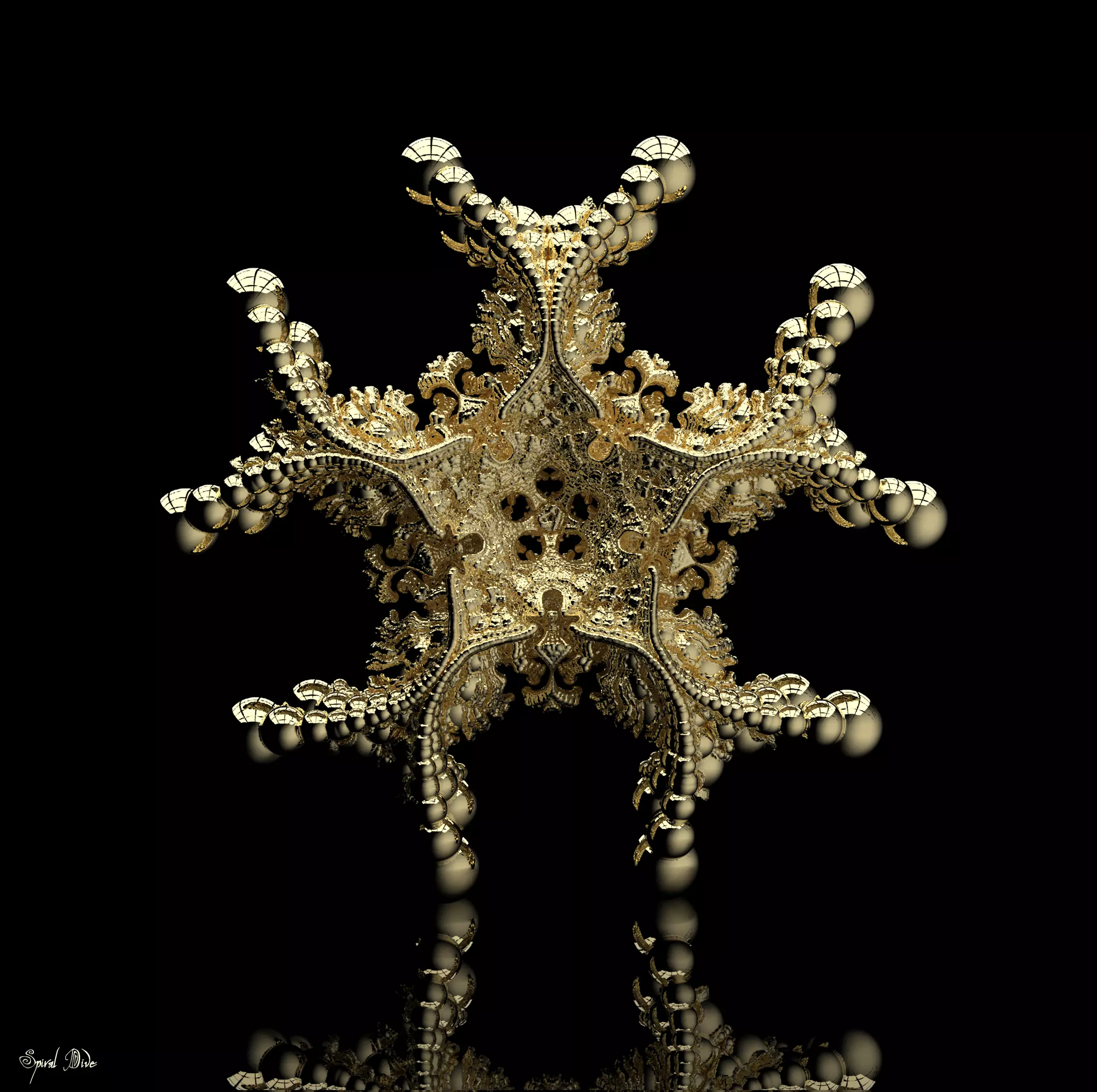 Fractal Kleinian - 5 Fold 3D model_0