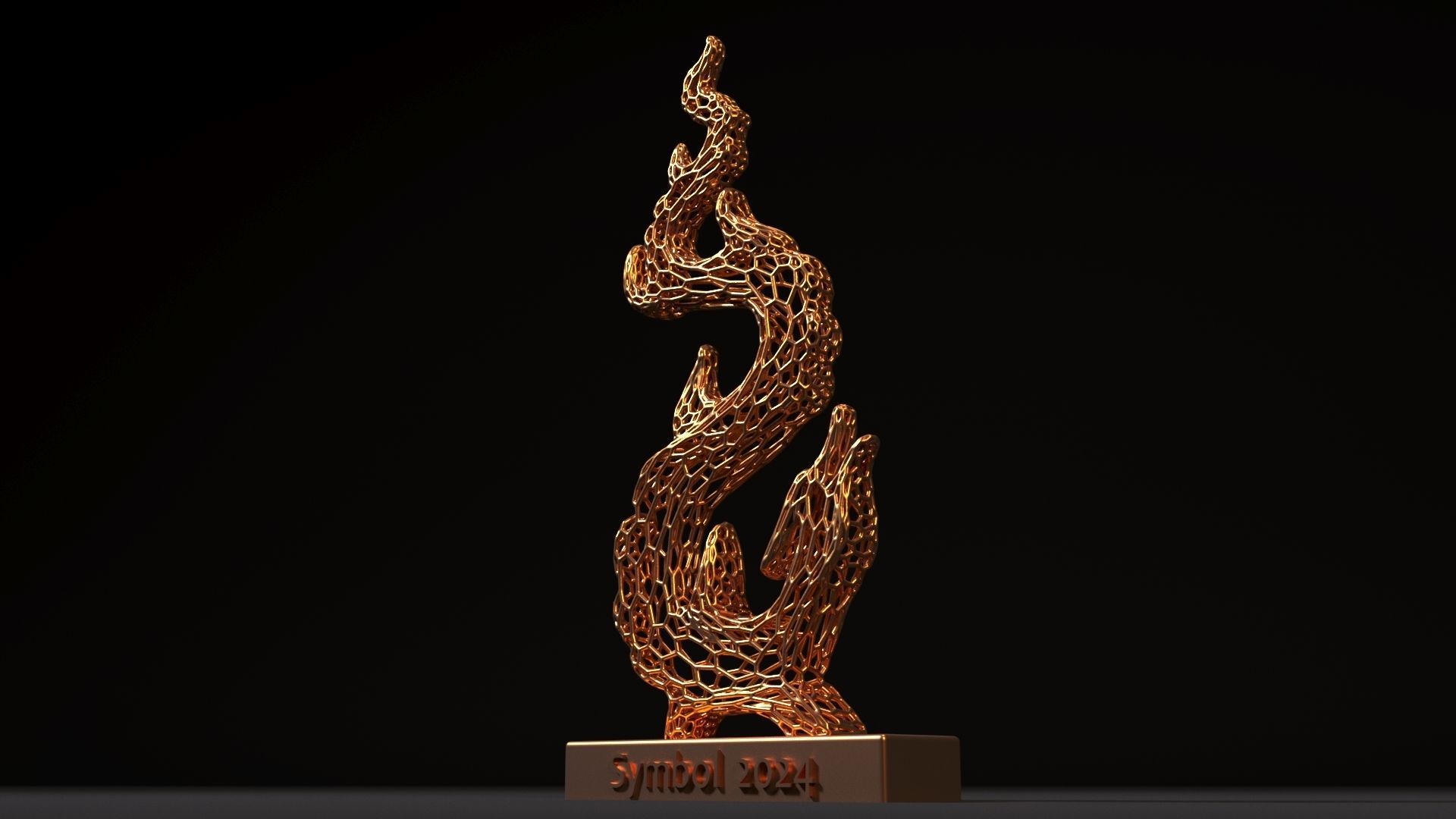 Dragon Symbol 2024 3D print model_12