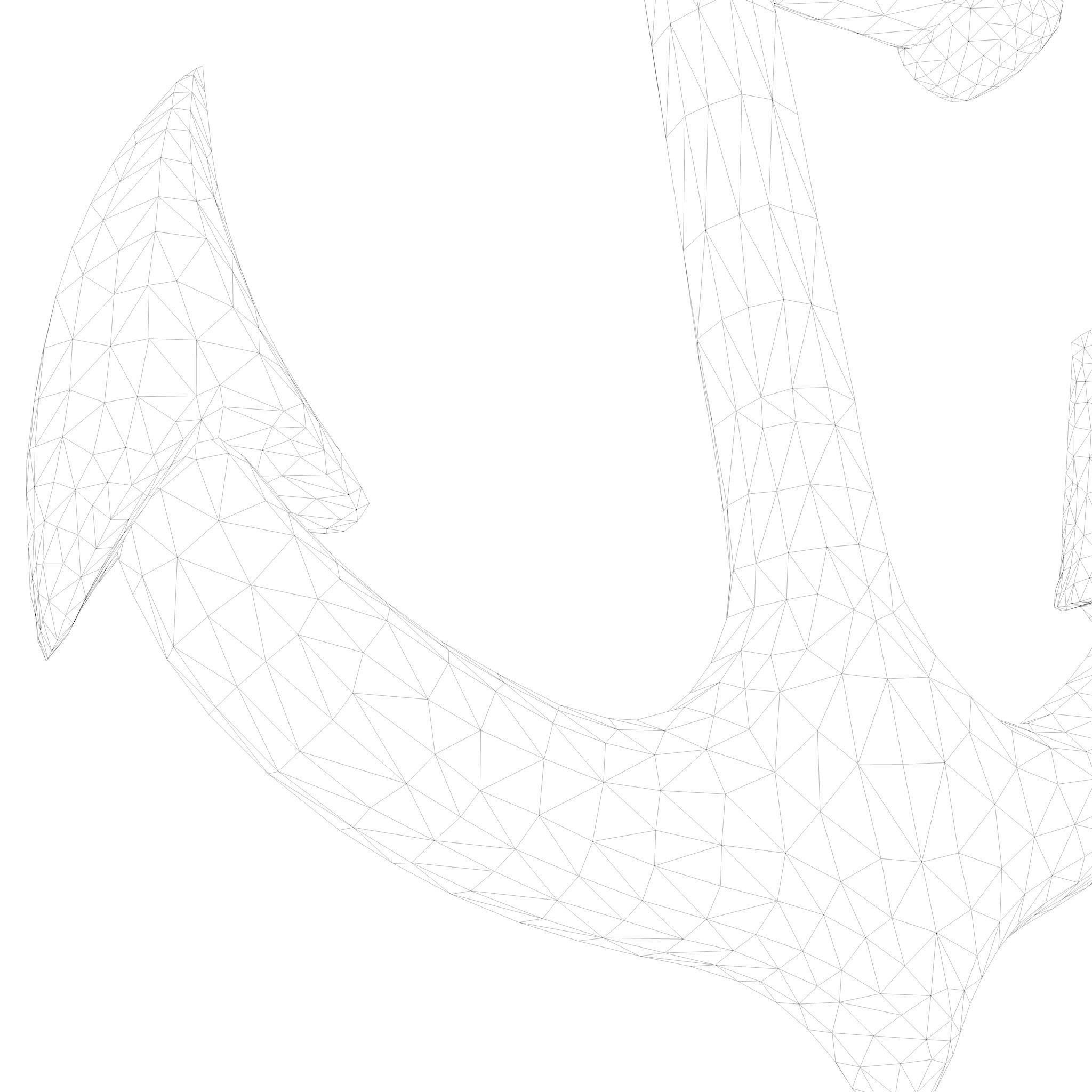 Stylized Cartoon Anchor Low-poly 3D model_7