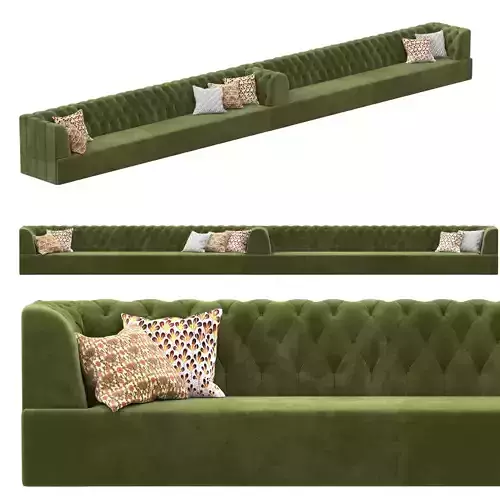 Lobby sofa velv green