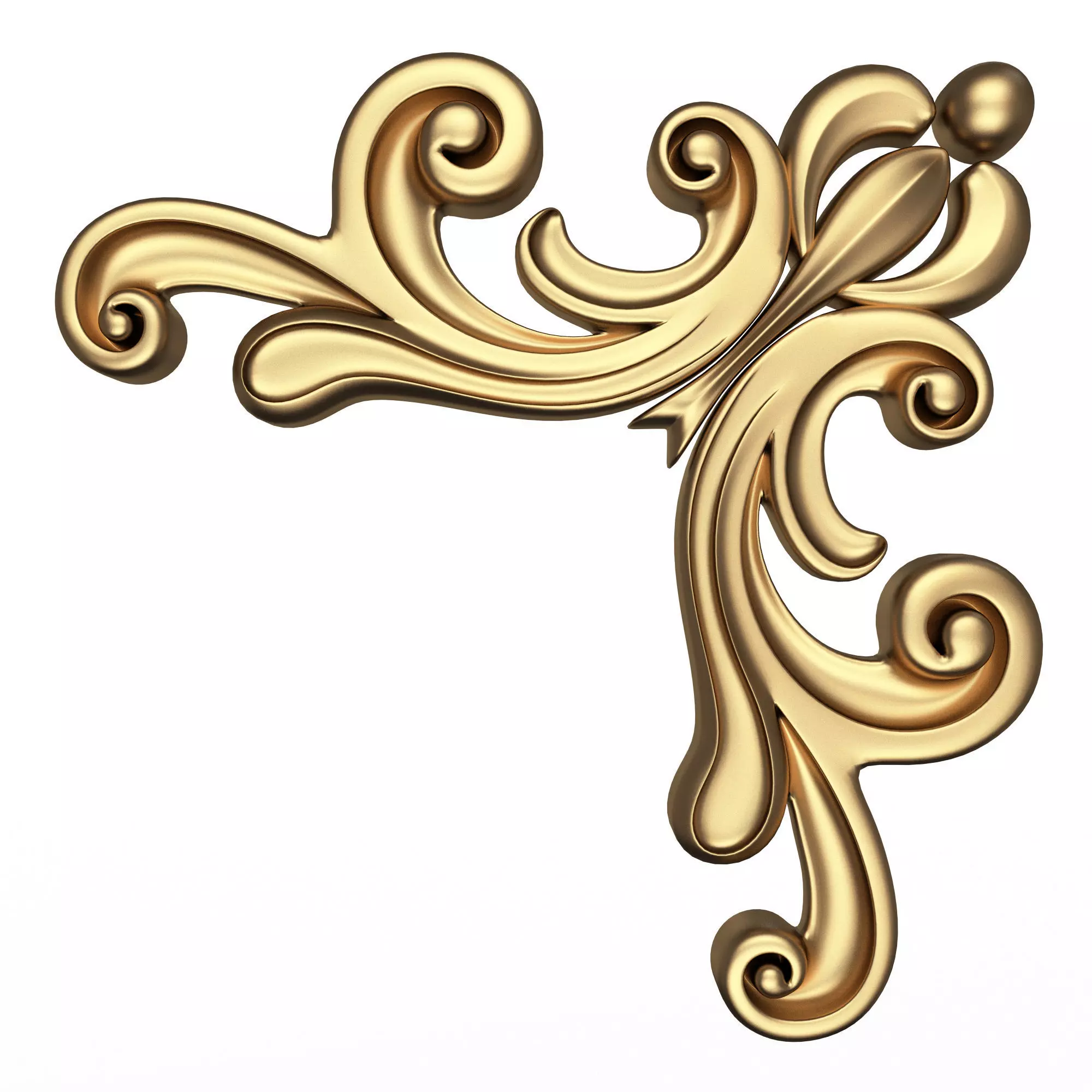 Corner Carved Plaster Molding Decoration 018 Low-poly 3D model