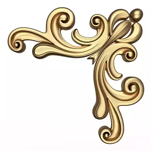 Corner Carved Plaster Molding Decoration 018