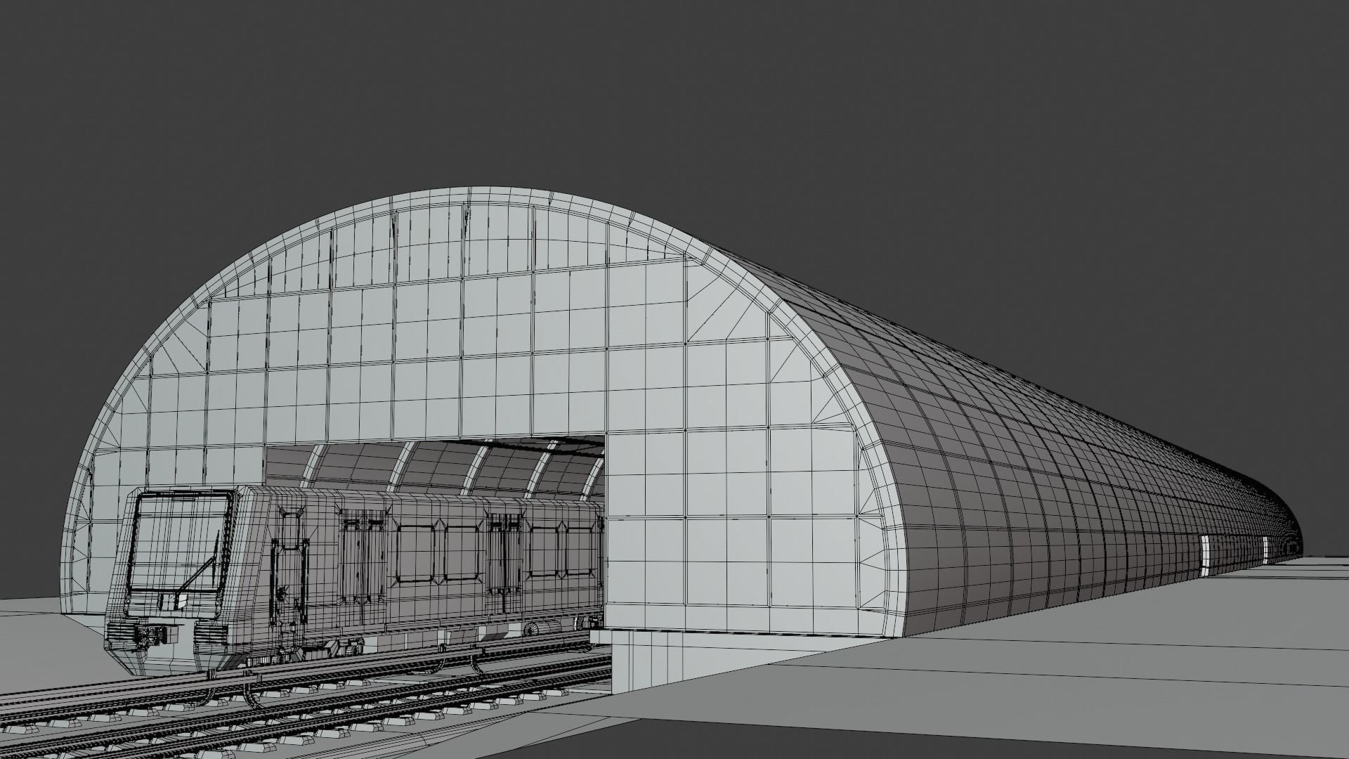 Berlin S-bahn station 3D model_2