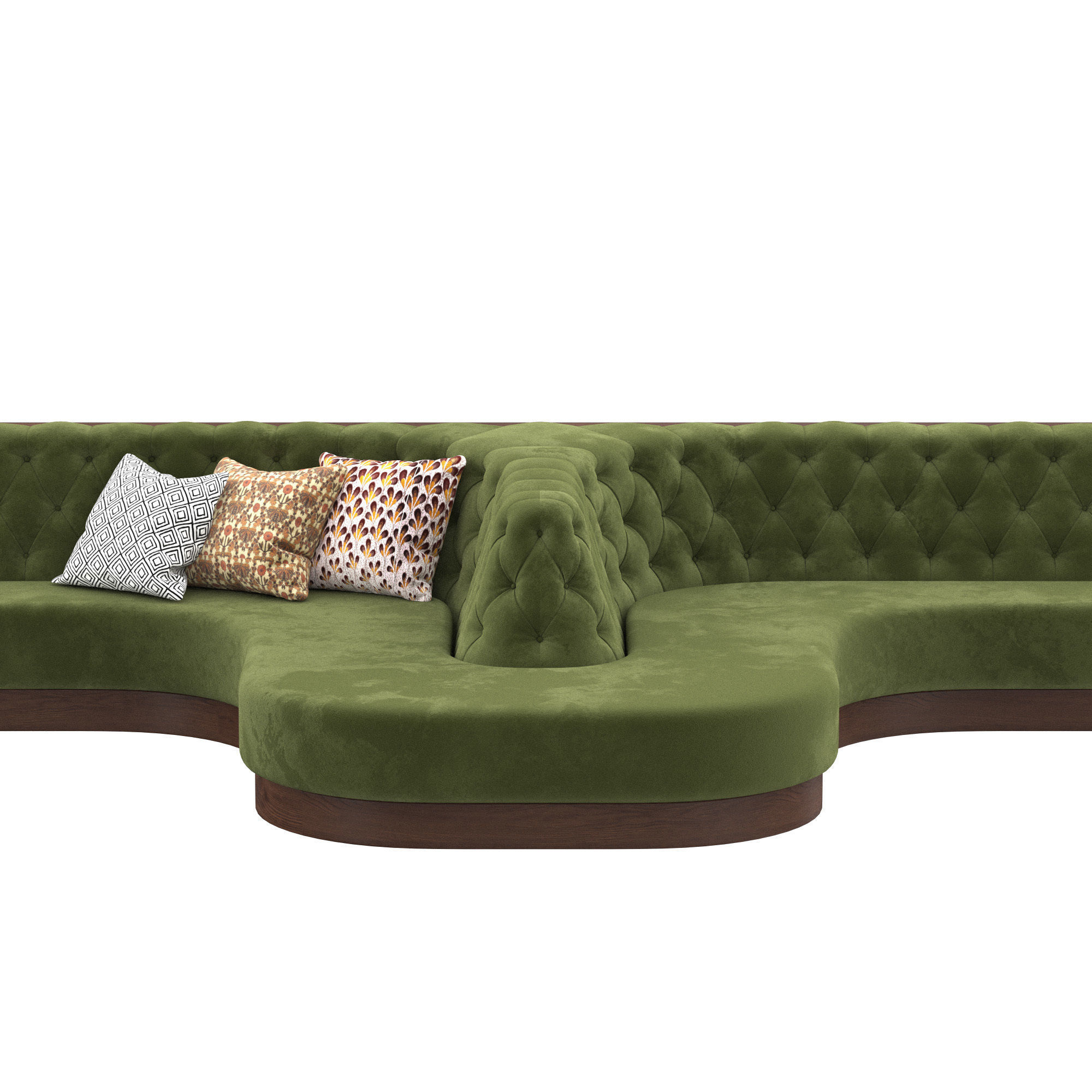 spa lobby banquette 3D model_3