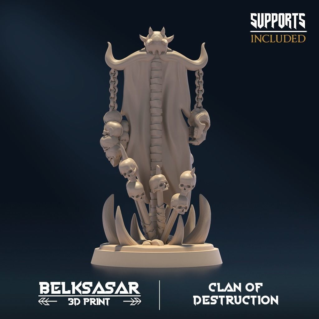 Destruccion Clan Banner 3D print model_1