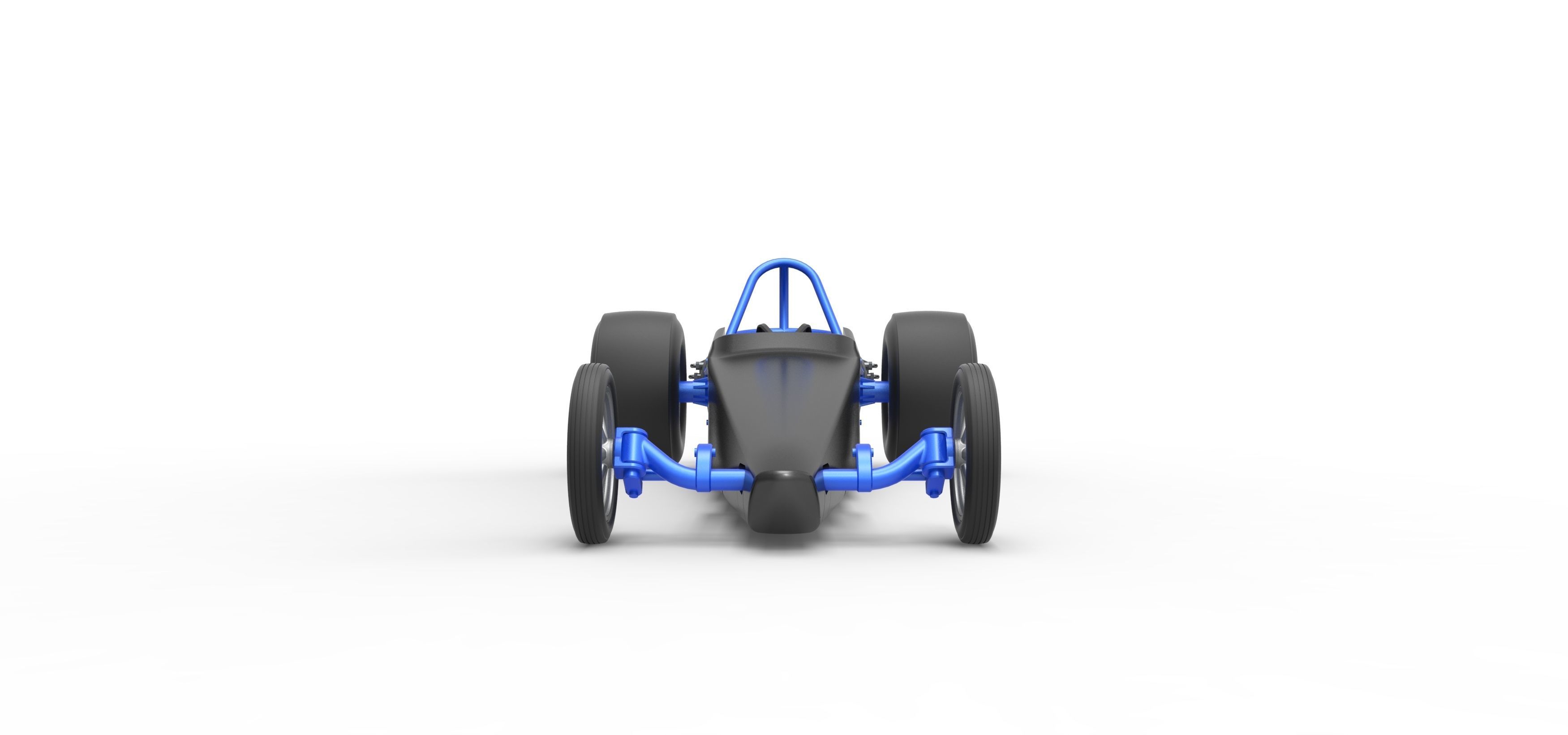 Dragster with twin Turbonique drag axle Scale 1 to 25 3D print model_7