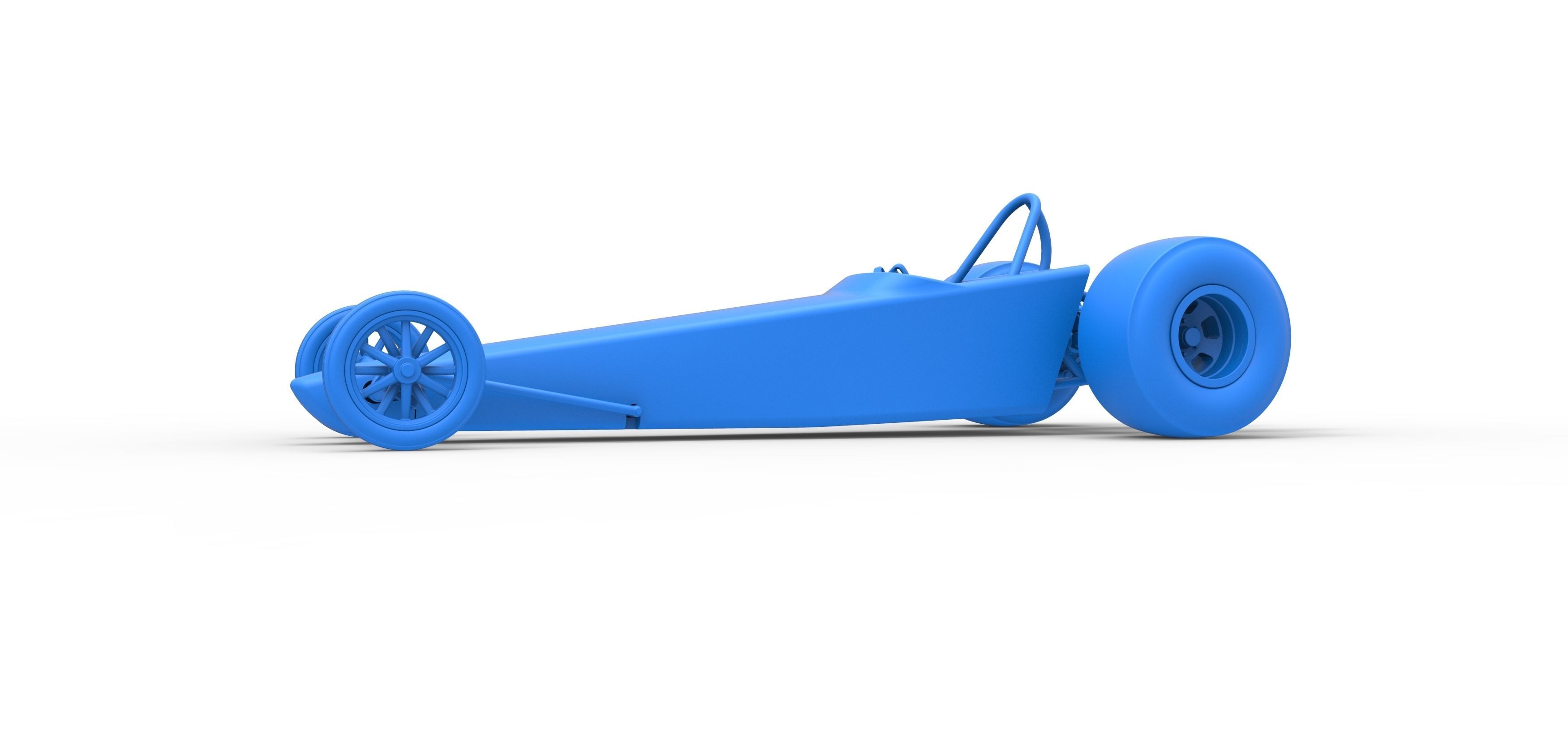 Dragster with twin Turbonique drag axle Scale 1 to 25 3D print model_19