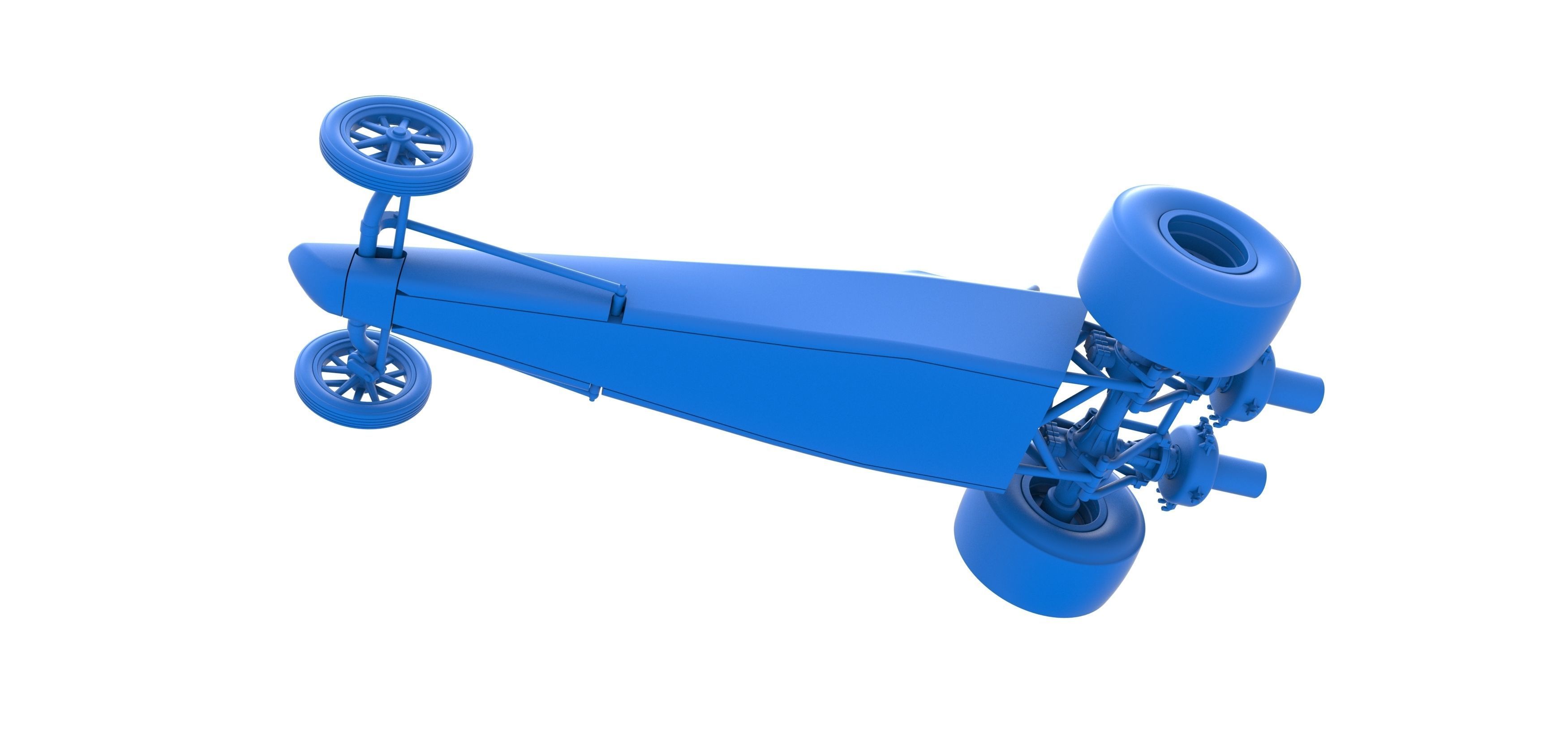 Dragster with twin Turbonique drag axle Scale 1 to 25 3D print model_20