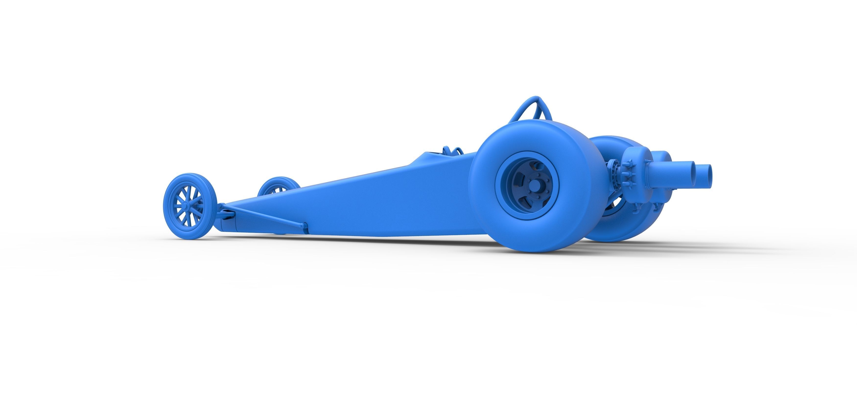 Dragster with twin Turbonique drag axle Scale 1 to 25 3D print model_30