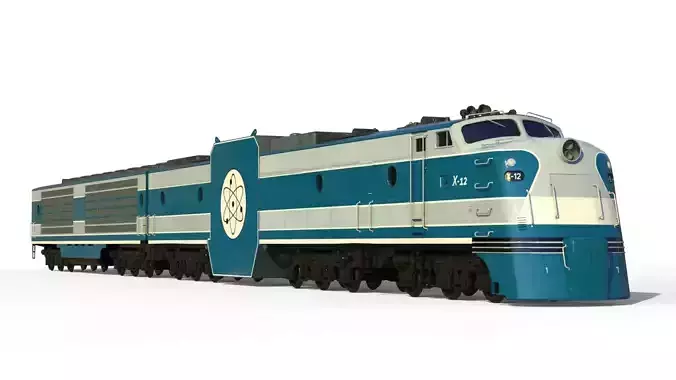 X-12 atomic locomotive concept 3D model
