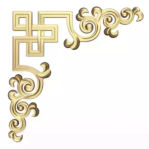 Corner Carved Plaster Molding Decoration 021