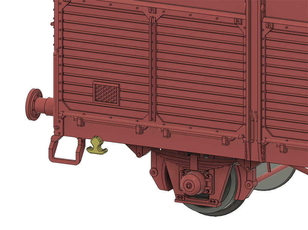 ROLLS-0028 SJ Litt Fb tall top Gondola freight car in H0-scale 3D print model_4