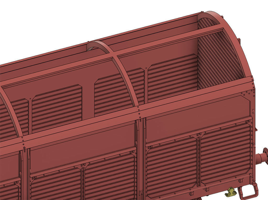 ROLLS-0028 SJ Litt Fb tall top Gondola freight car in H0-scale 3D print model_3