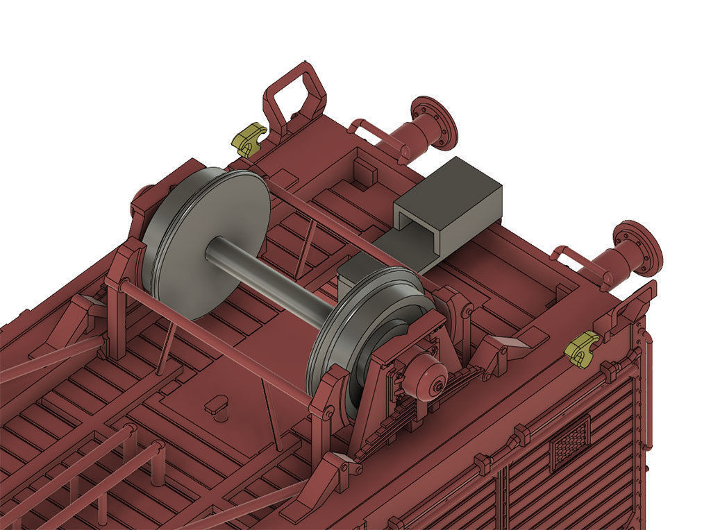 ROLLS-0028 SJ Litt Fb tall top Gondola freight car in H0-scale 3D print model_5
