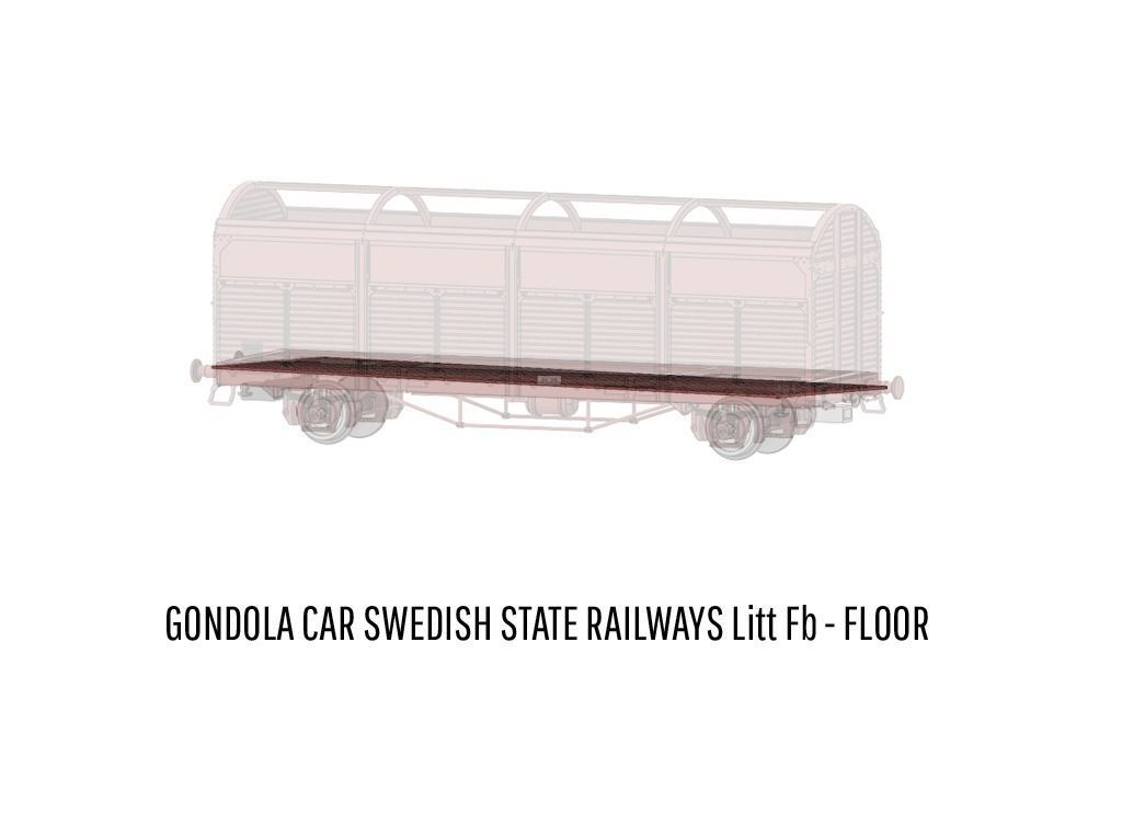 ROLLS-0028 SJ Litt Fb tall top Gondola freight car in H0-scale 3D print model_13