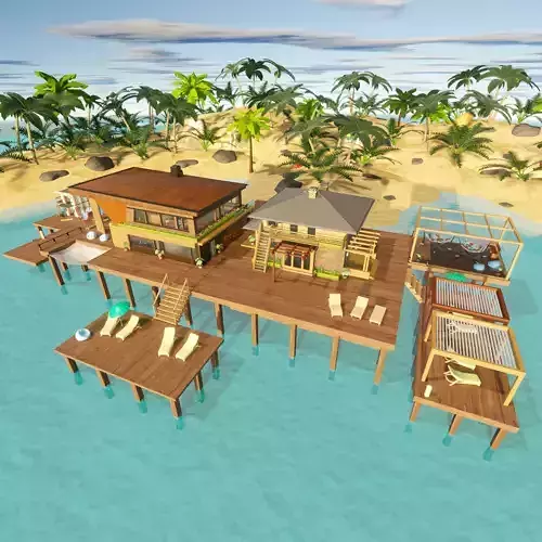  Tropical Beach Resort House