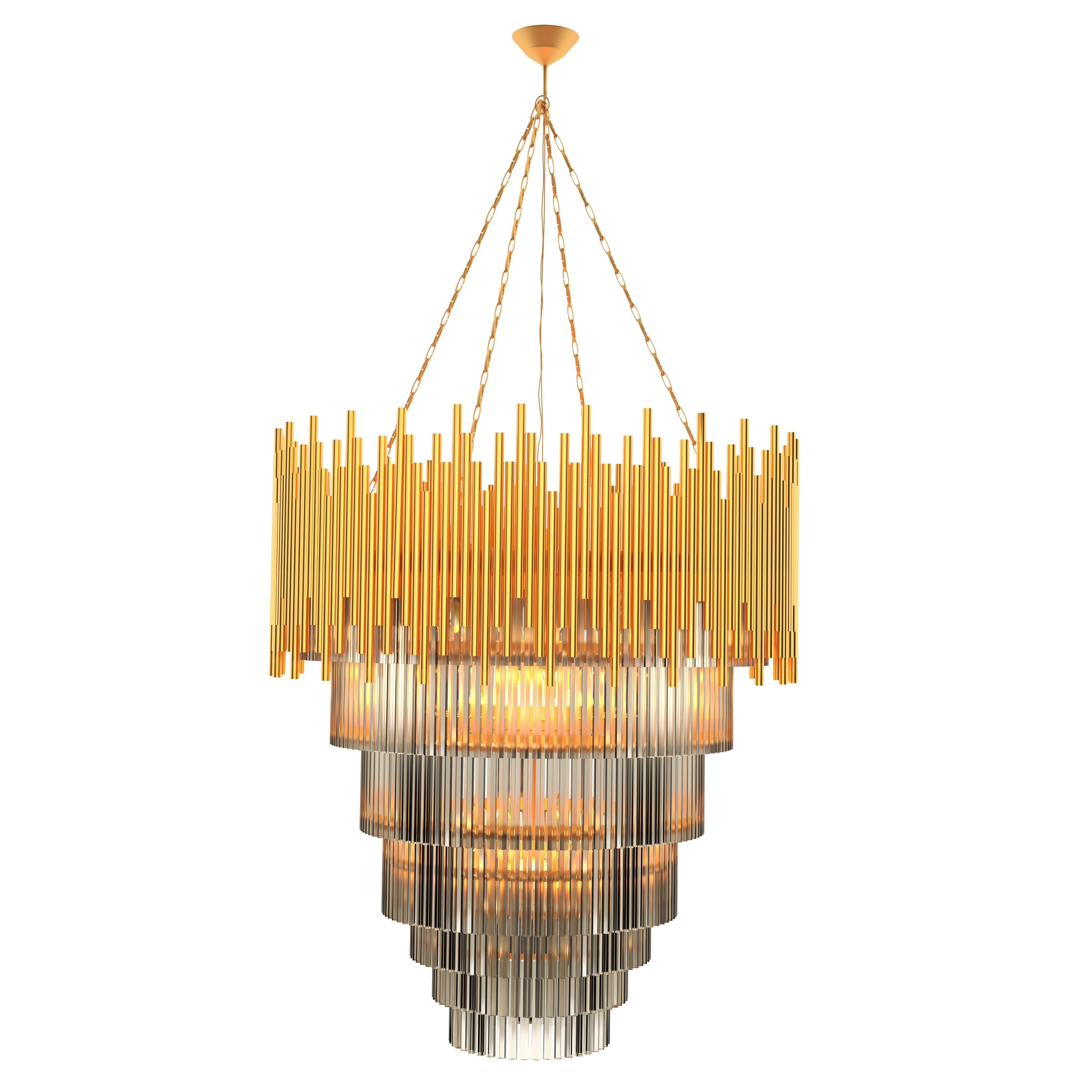 Modern Metal chandelier in 3 model  3D model_2