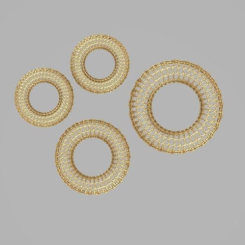 Ringo Duo Locket Set with Earrings 3D print model