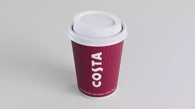 Costa Coffee Cup 3D model 4