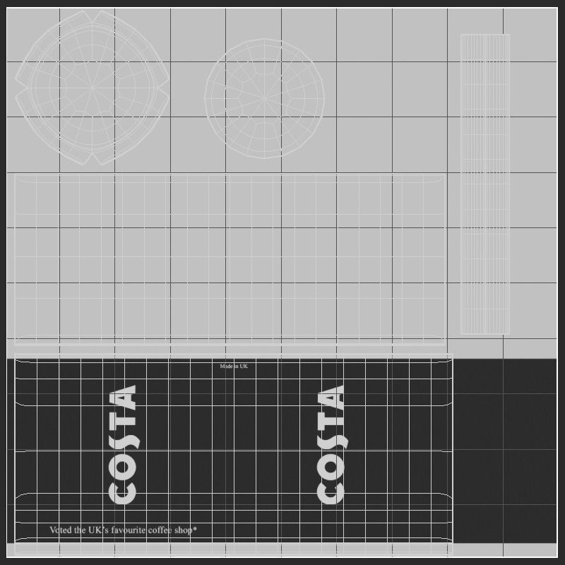 Costa Coffee Cup 3D model_7