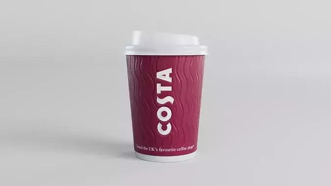 Costa Coffee Cup 3D model 2