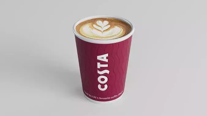 Costa Coffee Cup 3D model 3