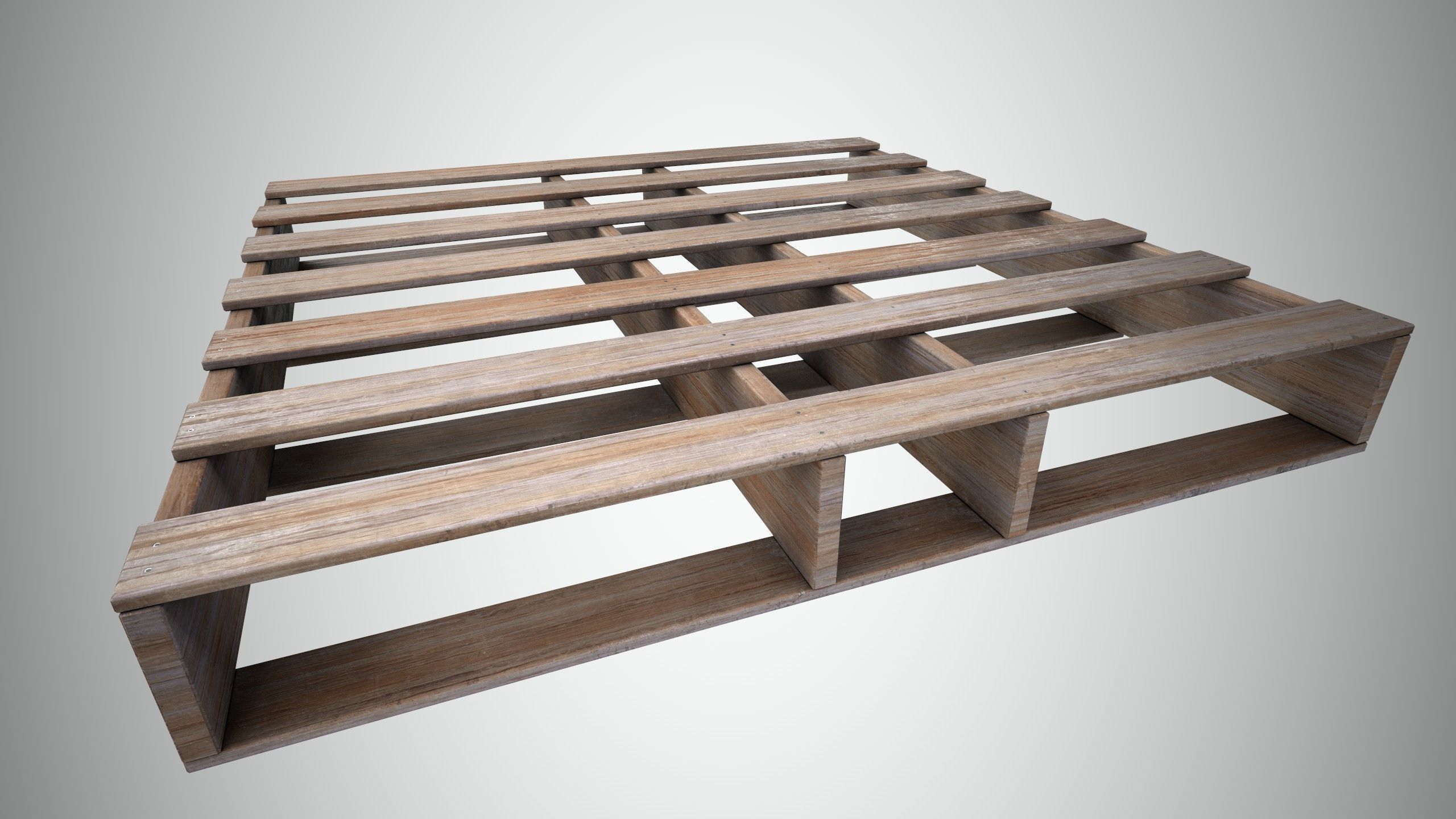 Wood Pallet Low-poly 3D model_14