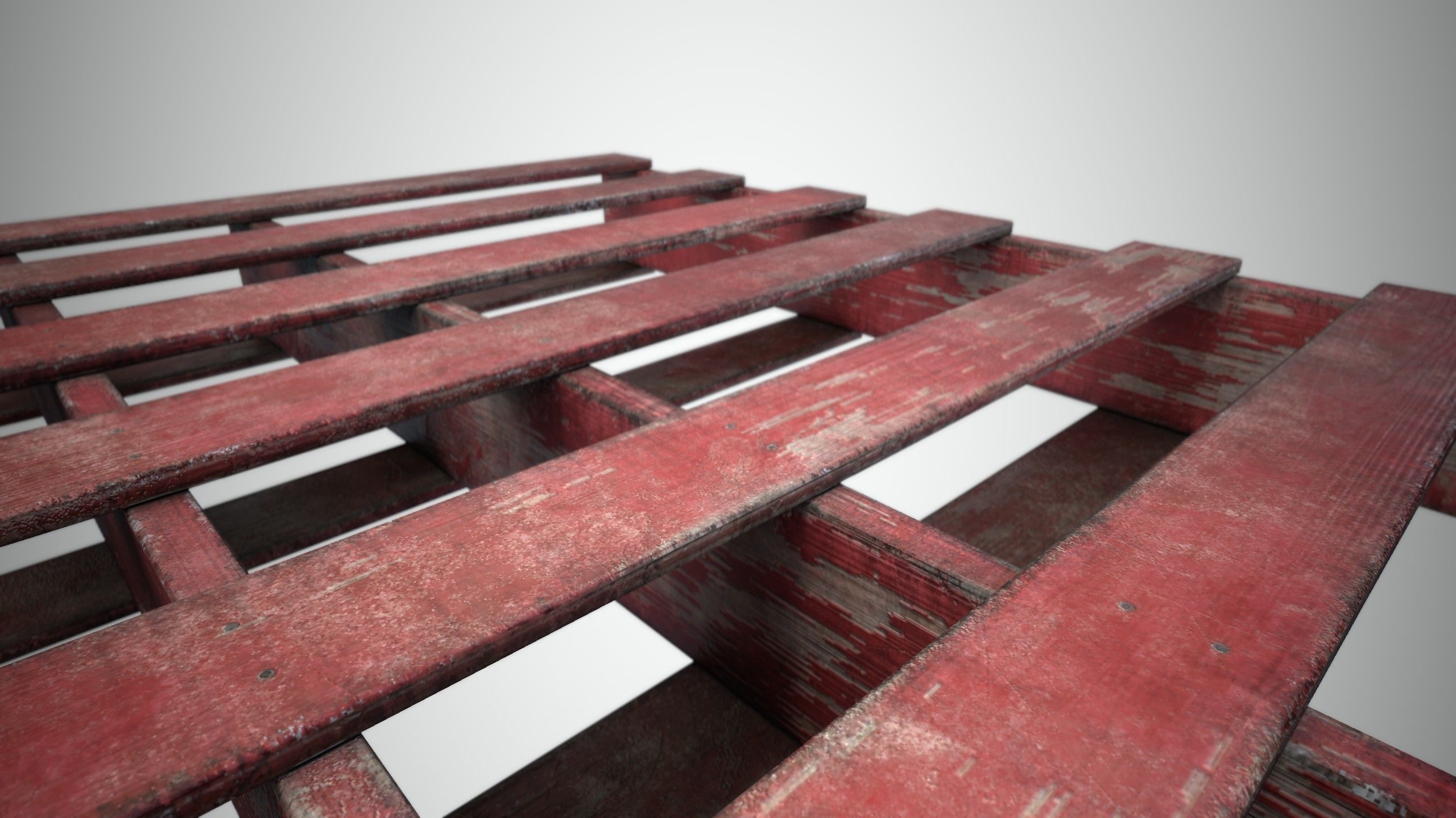 Wood Pallet Low-poly 3D model_7