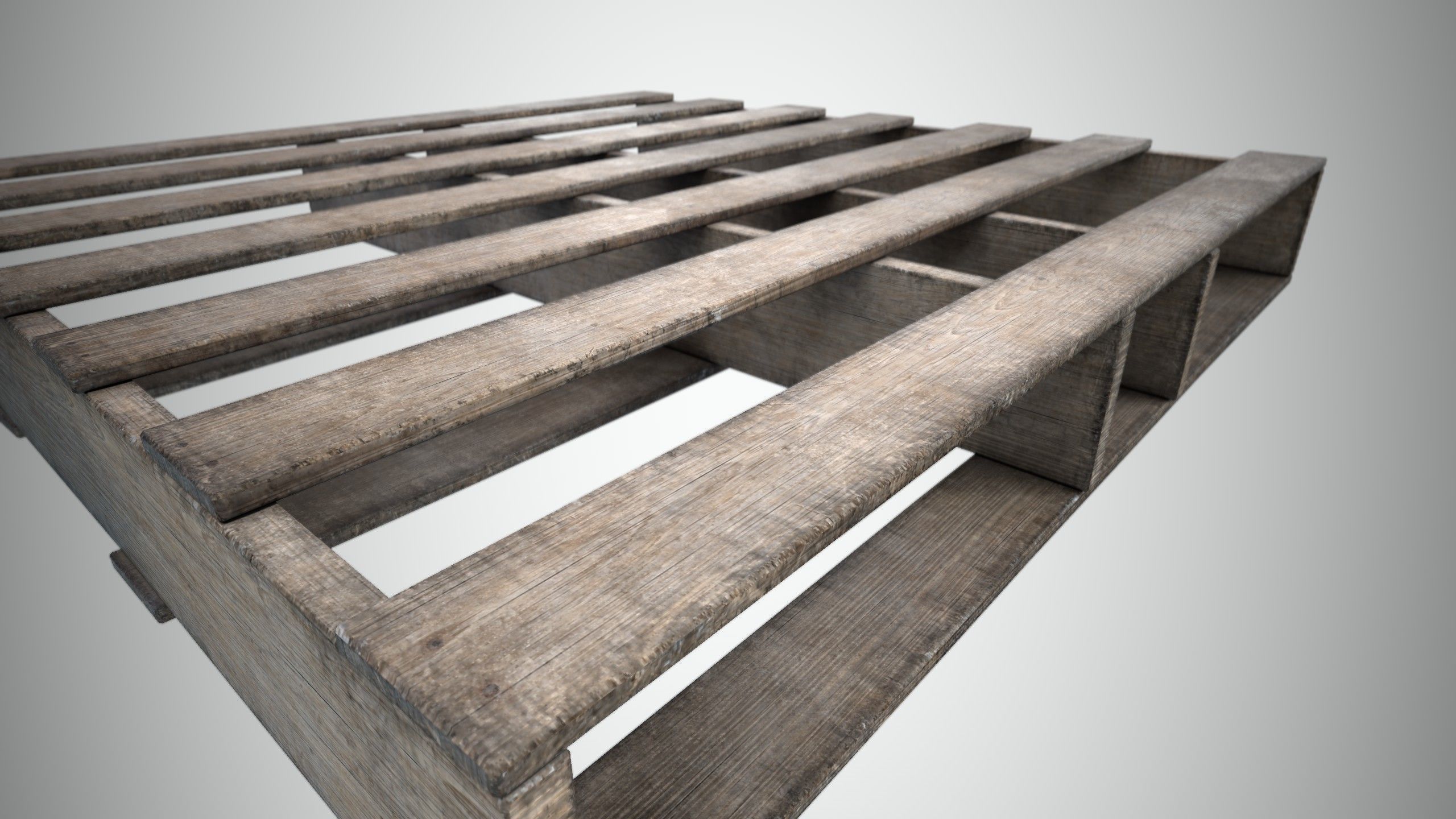 Wood Pallet Low-poly 3D model_12