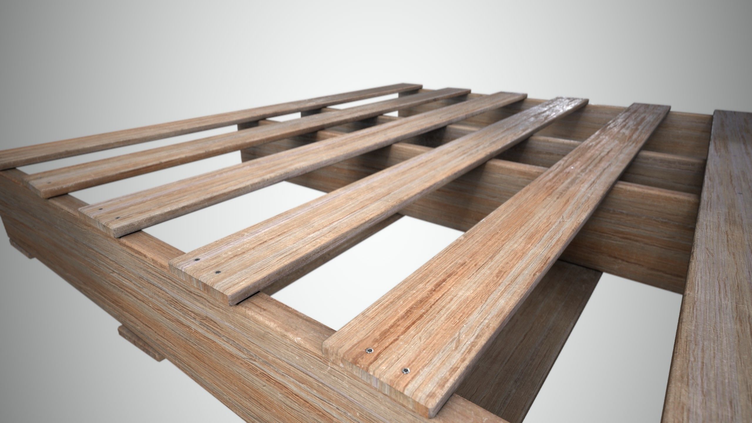 Wood Pallet Low-poly 3D model_15