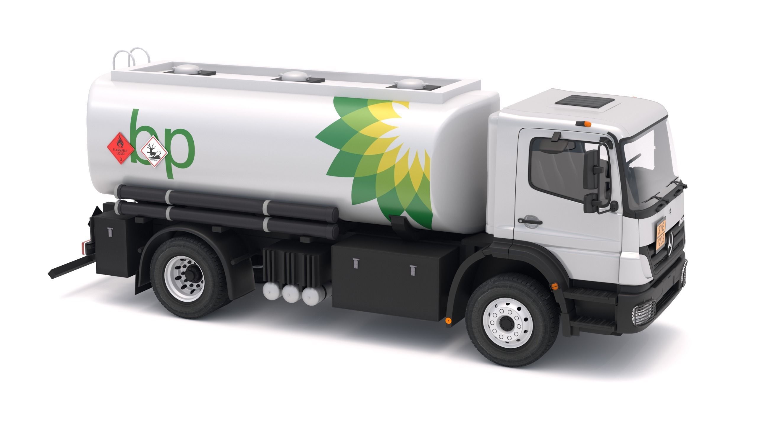 Mercedes-Benz Axor BP Truck Tanker 3D model_5