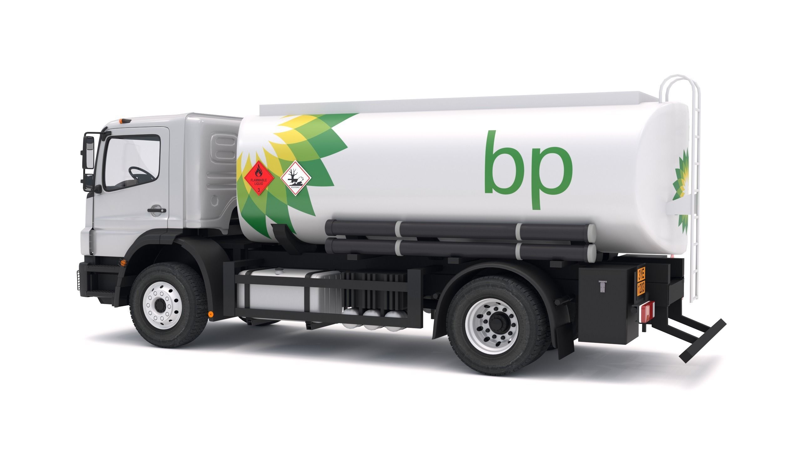 Mercedes-Benz Axor BP Truck Tanker 3D model_2