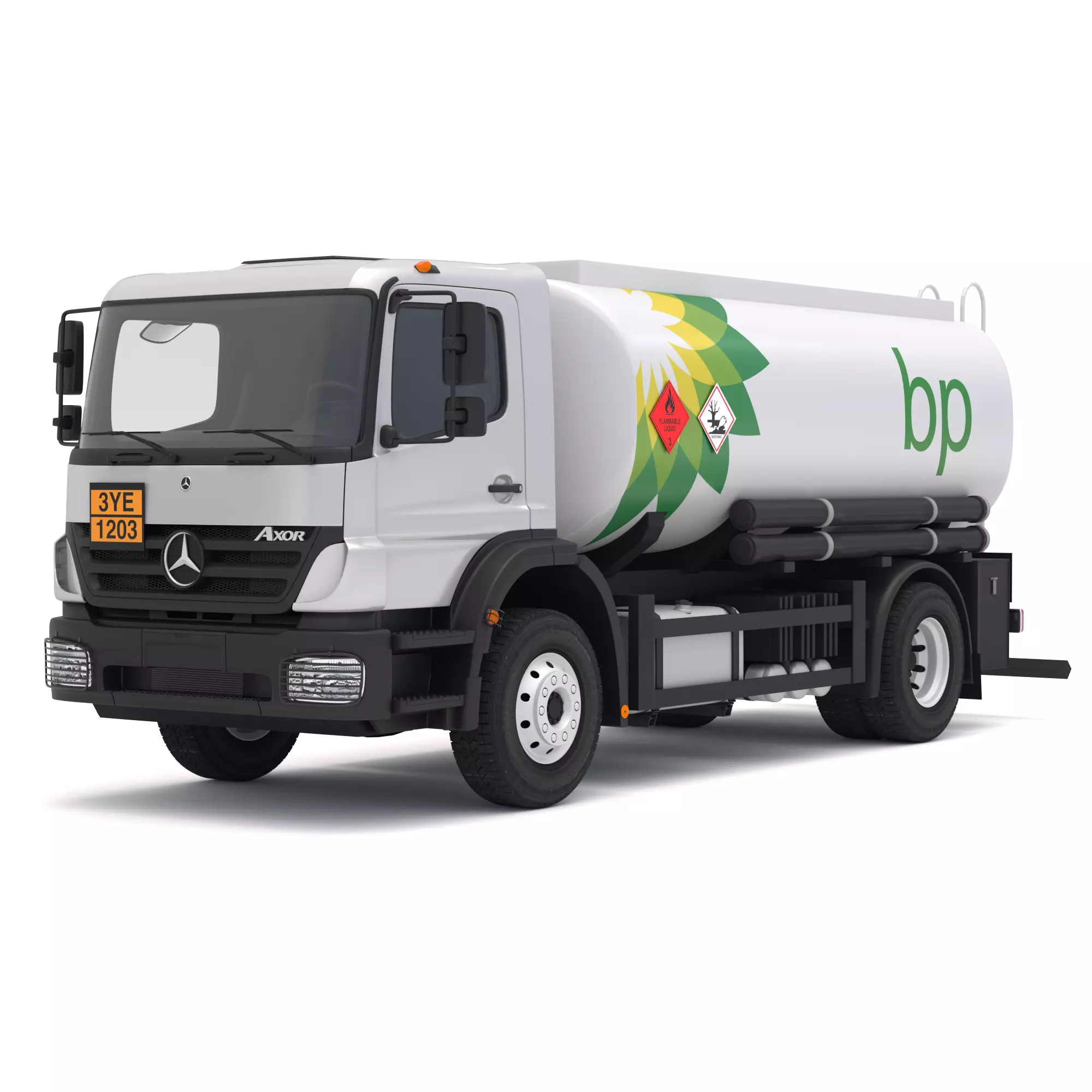 Mercedes-Benz Axor BP Truck Tanker 3D model_0