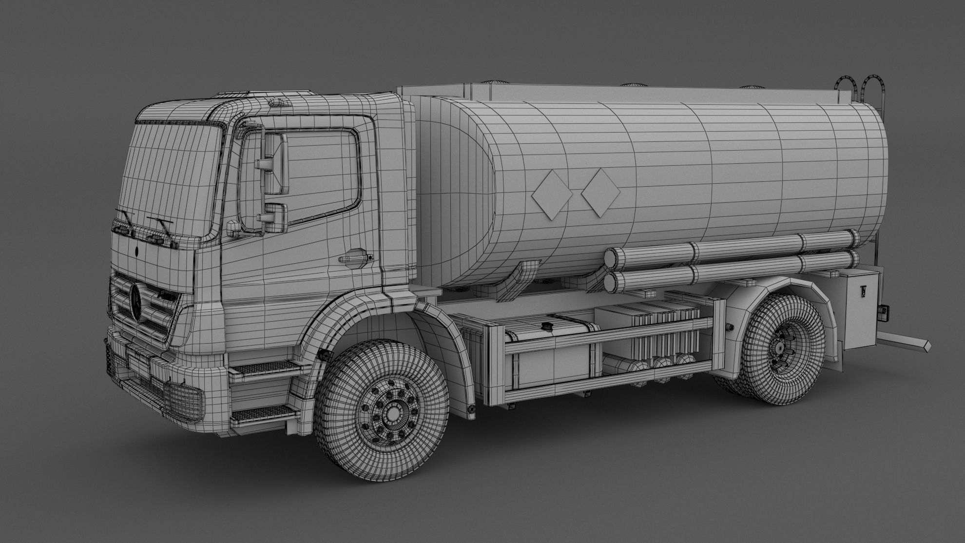 Mercedes-Benz Axor BP Truck Tanker 3D model_6
