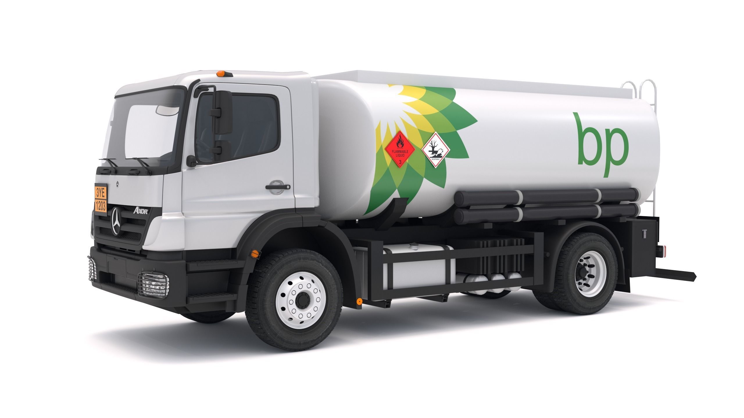 Mercedes-Benz Axor BP Truck Tanker 3D model_1