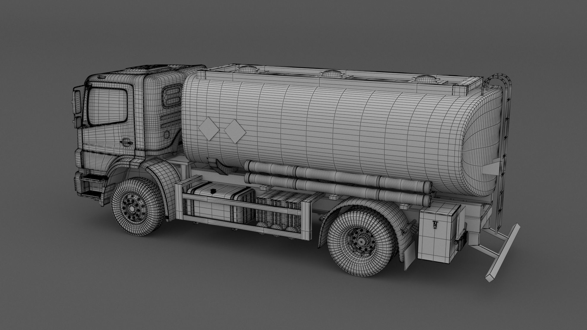 Mercedes-Benz Axor BP Truck Tanker 3D model_8