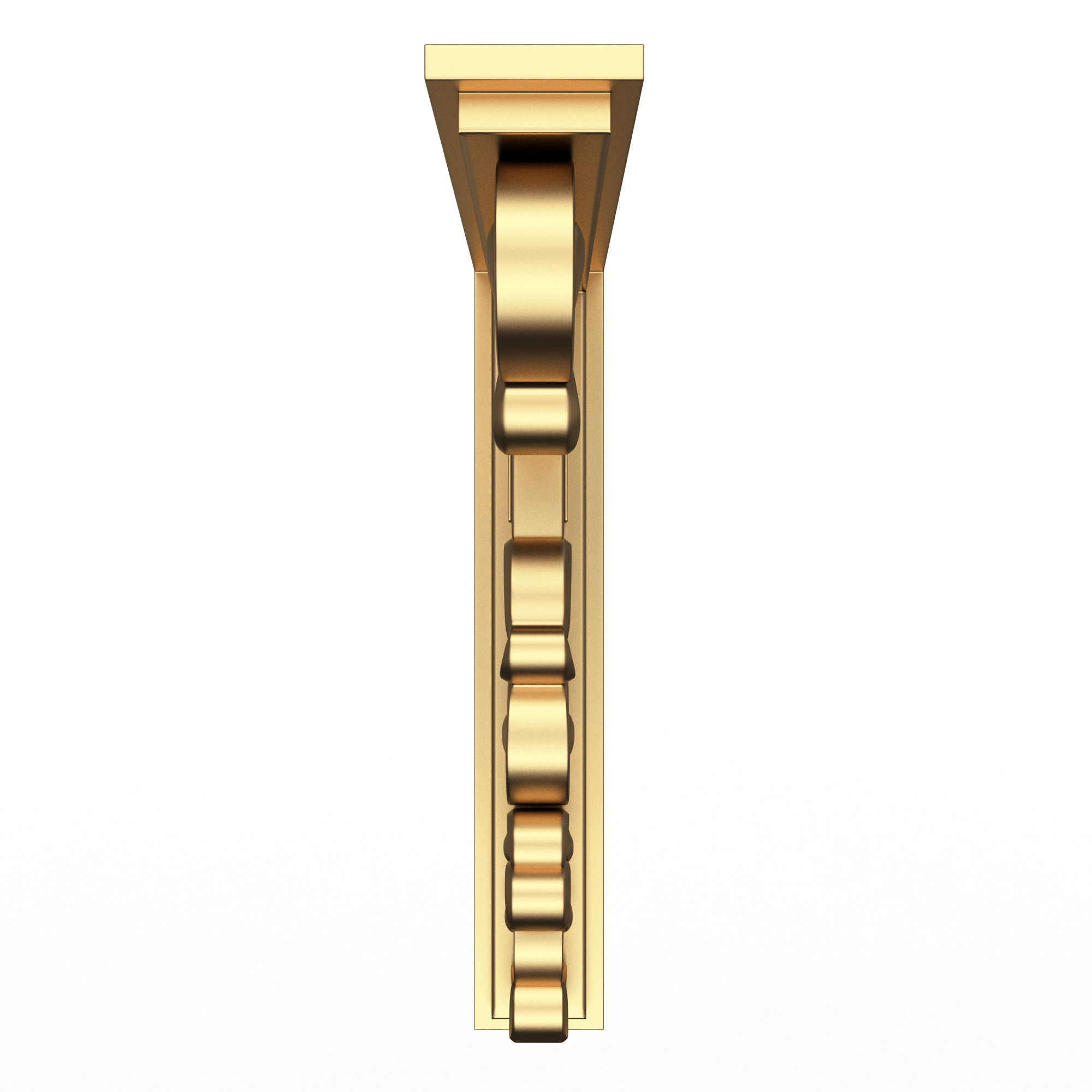 Bracket Carved Plaster Molding Decoration 01 Low-poly 3D model_5