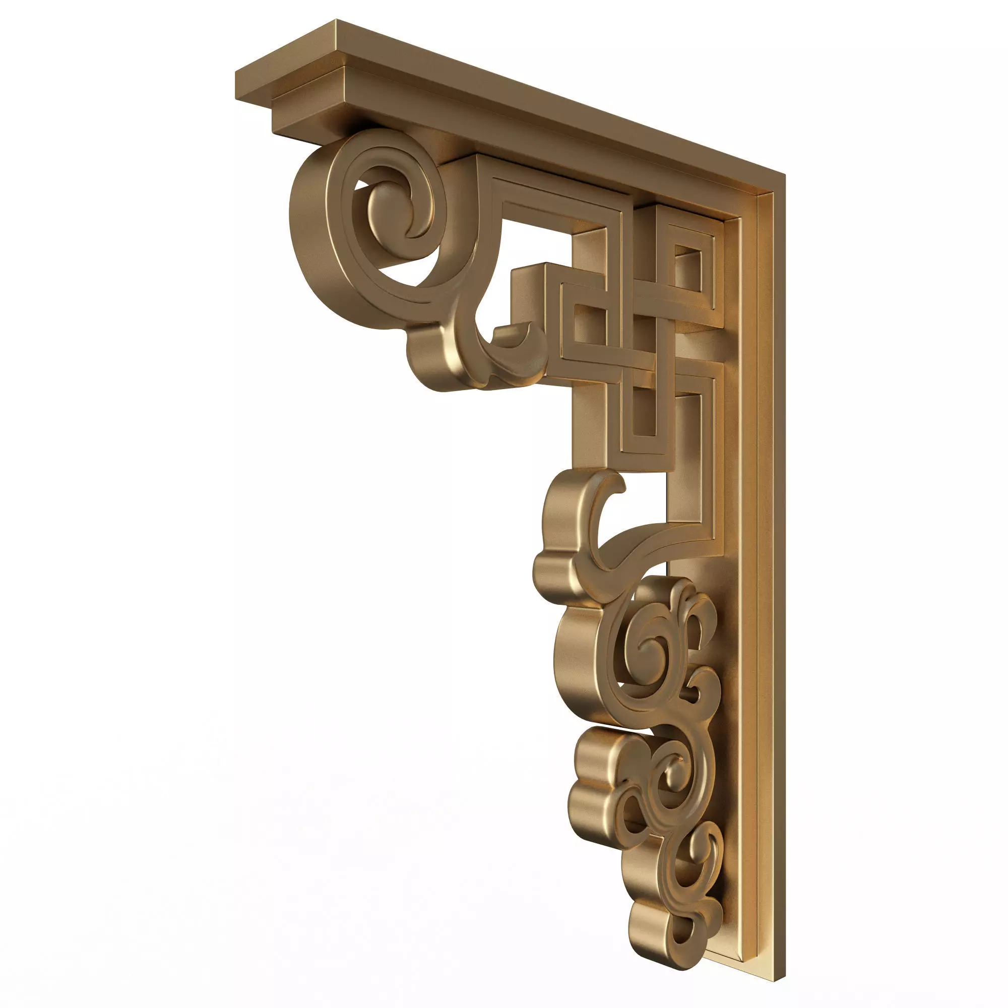 Bracket Carved Plaster Molding Decoration 01 Low-poly 3D model_0