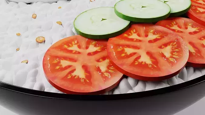 Egg Rice 3D model 2